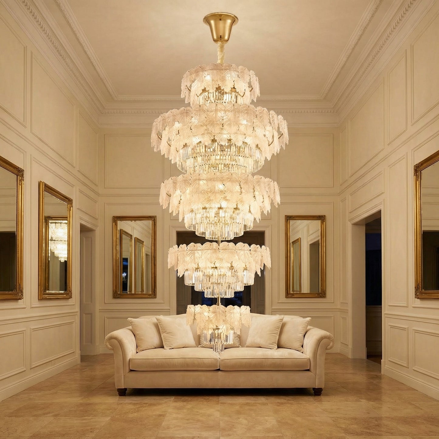 Yiosi Xingye Crystal Pendant Light 55" - scene-1