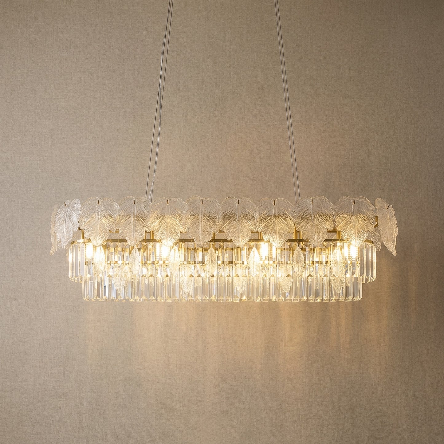 Yiosi Xingye Crystal Pendant Light 59" - 59" Linear (L1500mm)