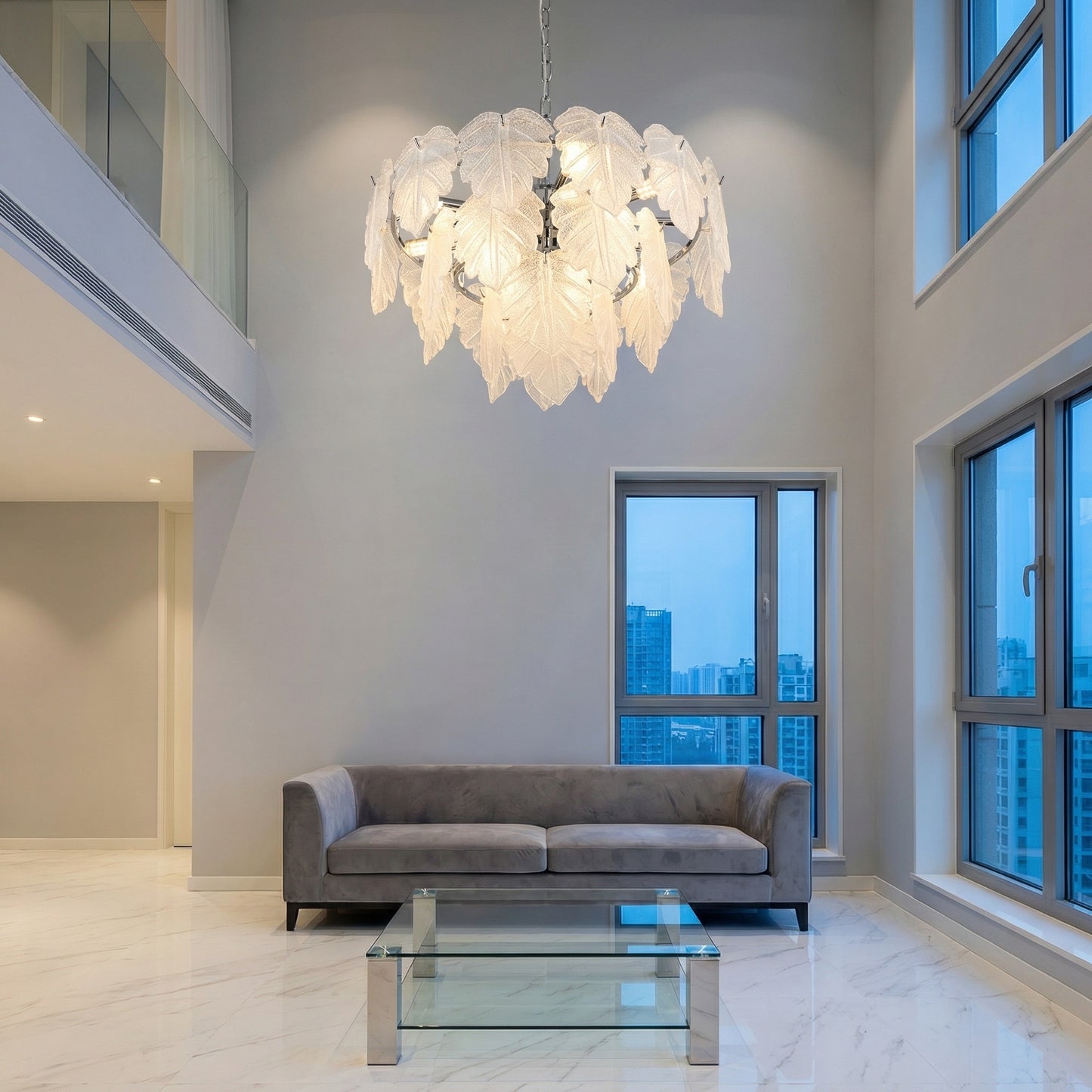 Yiosi Xingye Glass Pendant Light 24" - scene-1