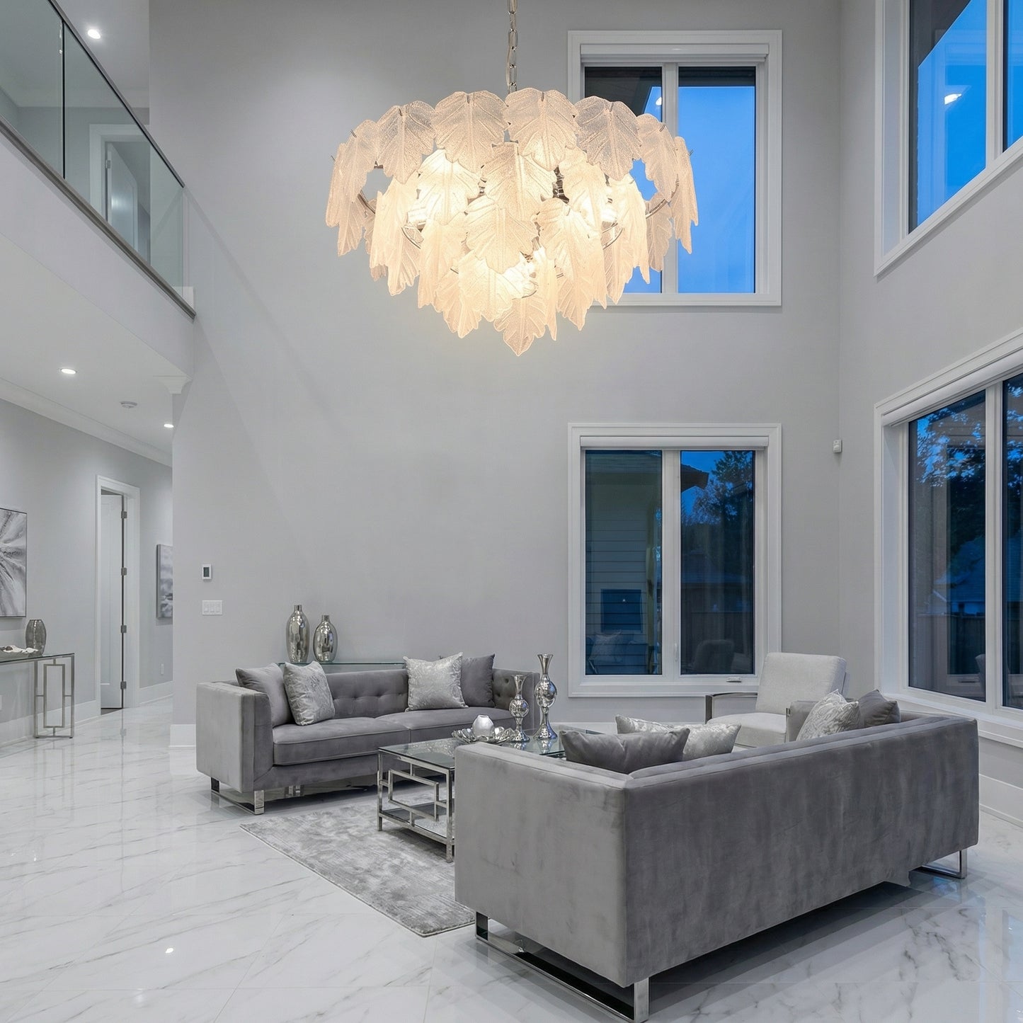 Yiosi Xingye Glass Pendant Light 31" - scene-1