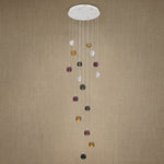 Yiosi Yo Cascading Glass Pendant Light 24" - dark