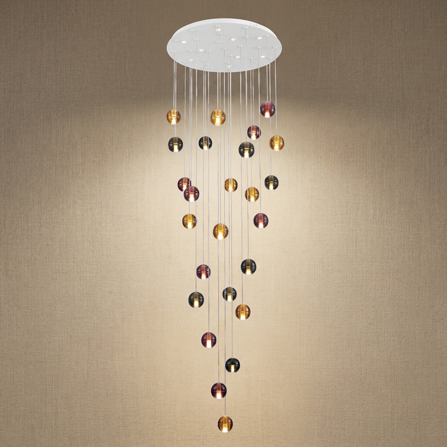 Yiosi Yo Cascading Glass Pendant Light 31" - 31" (Dia 800mm)