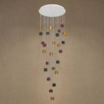 Yiosi Yo Cascading Glass Pendant Light 31" - dark