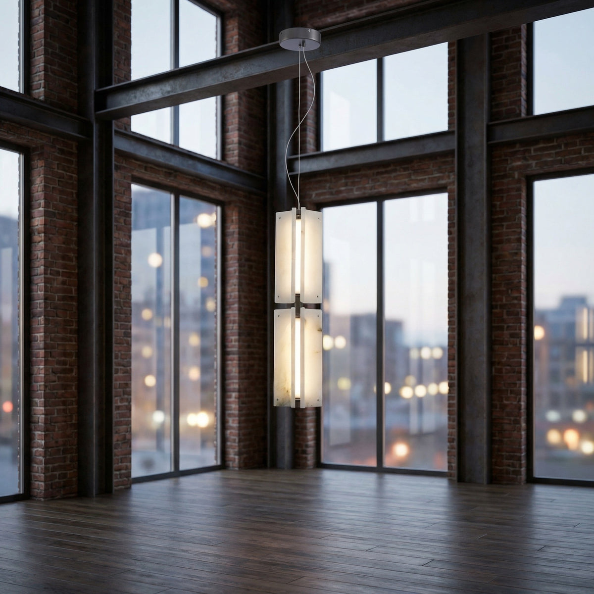Yiosi Yunjin Double Natural Stone Pendant Light - scene-2