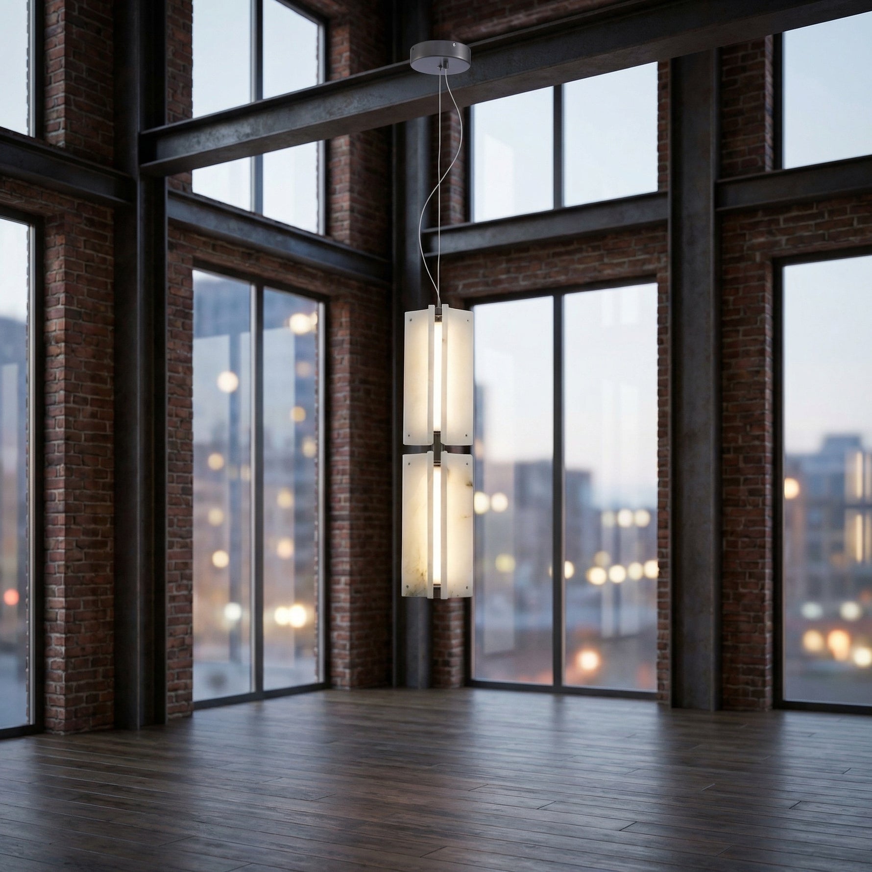 Yiosi Yunjin Double Natural Stone Pendant Light - scene-2