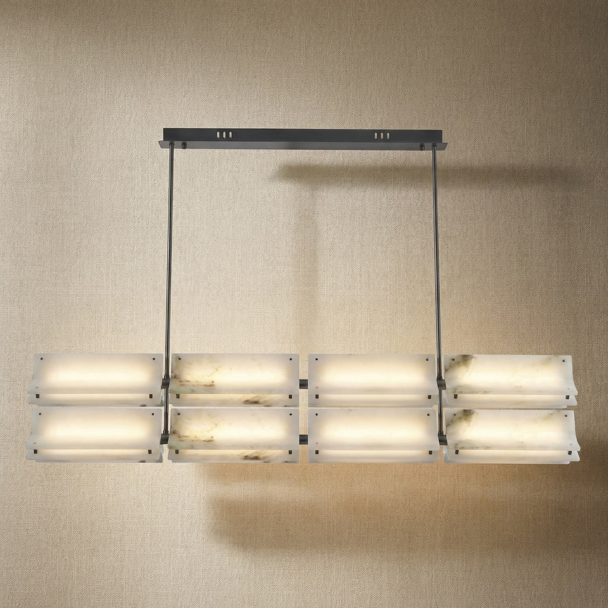 Yiosi Yunjin Linear Natural Stone Pendant Light - 50" Linear (L1260mm)