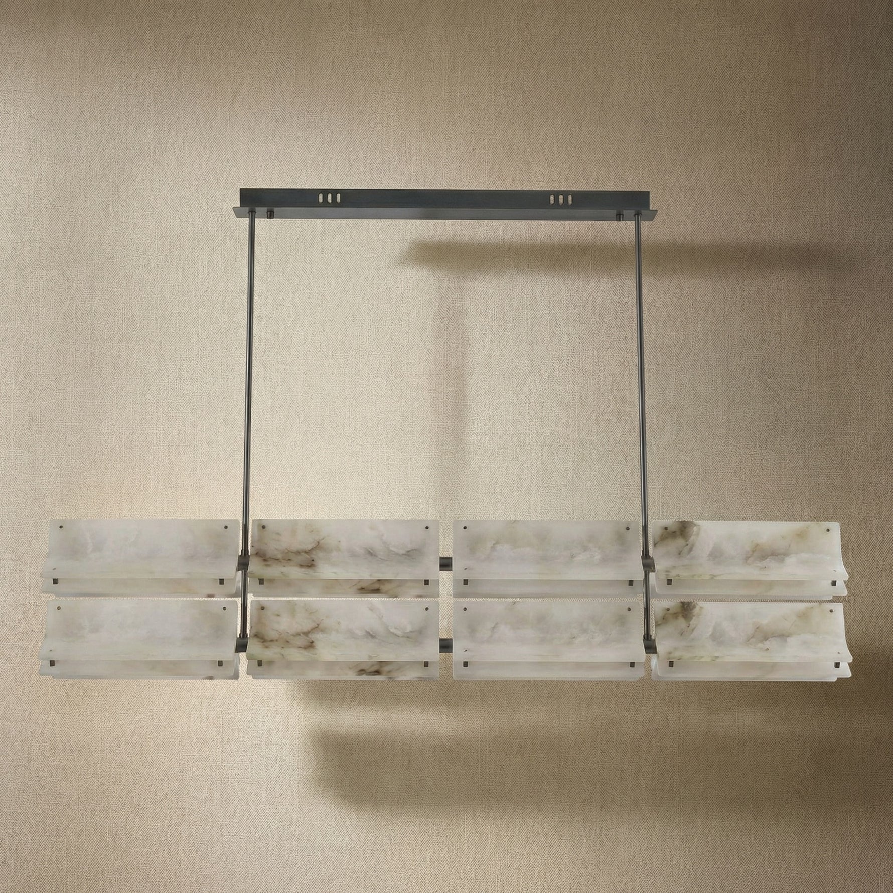 Yiosi Yunjin Linear Natural Stone Pendant Light - dark