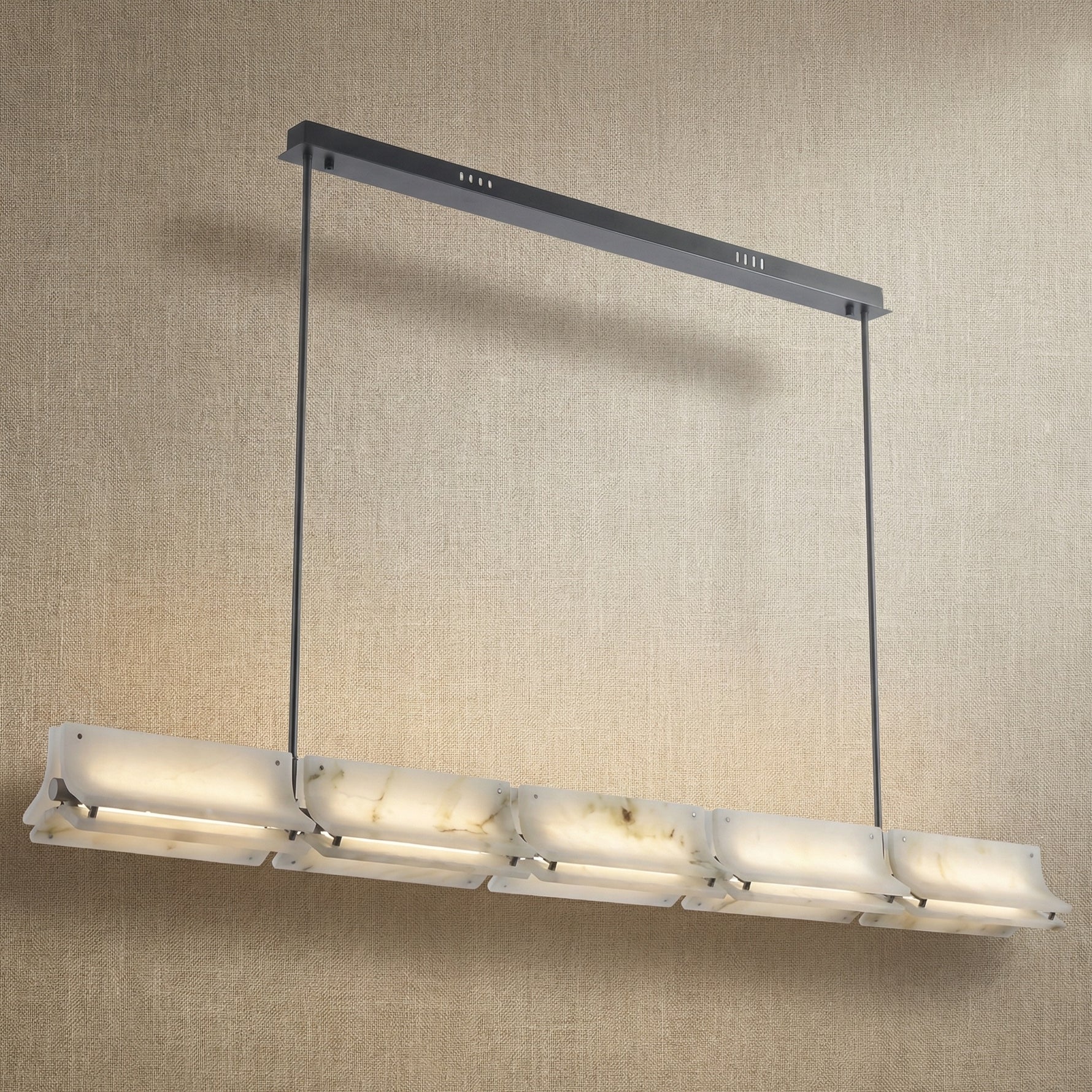 Yiosi Yunjin Linear Natural Stone Pendant Light - 62" Linear (L1580mm)