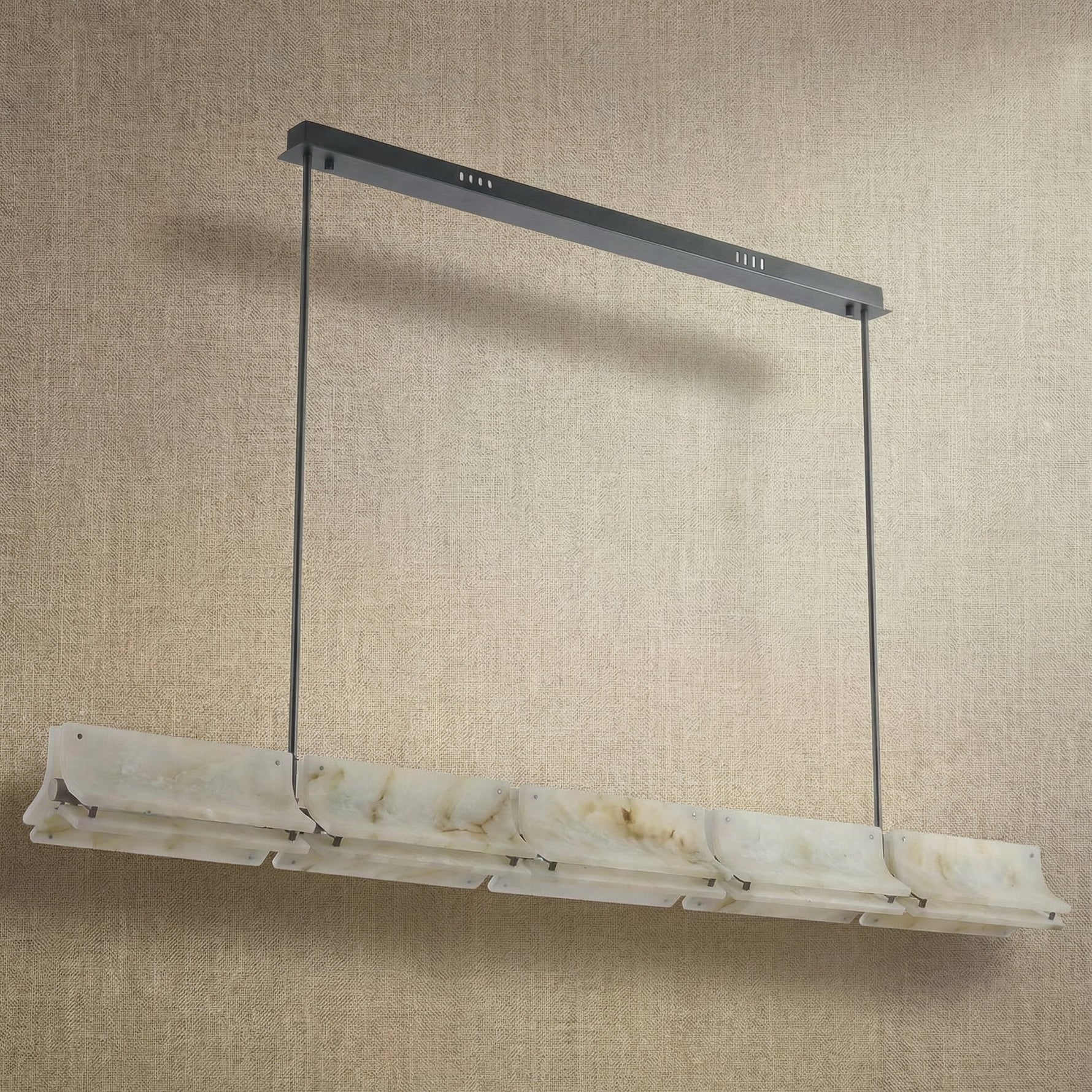 Yiosi Yunjin Linear Natural Stone Pendant Light - dark
