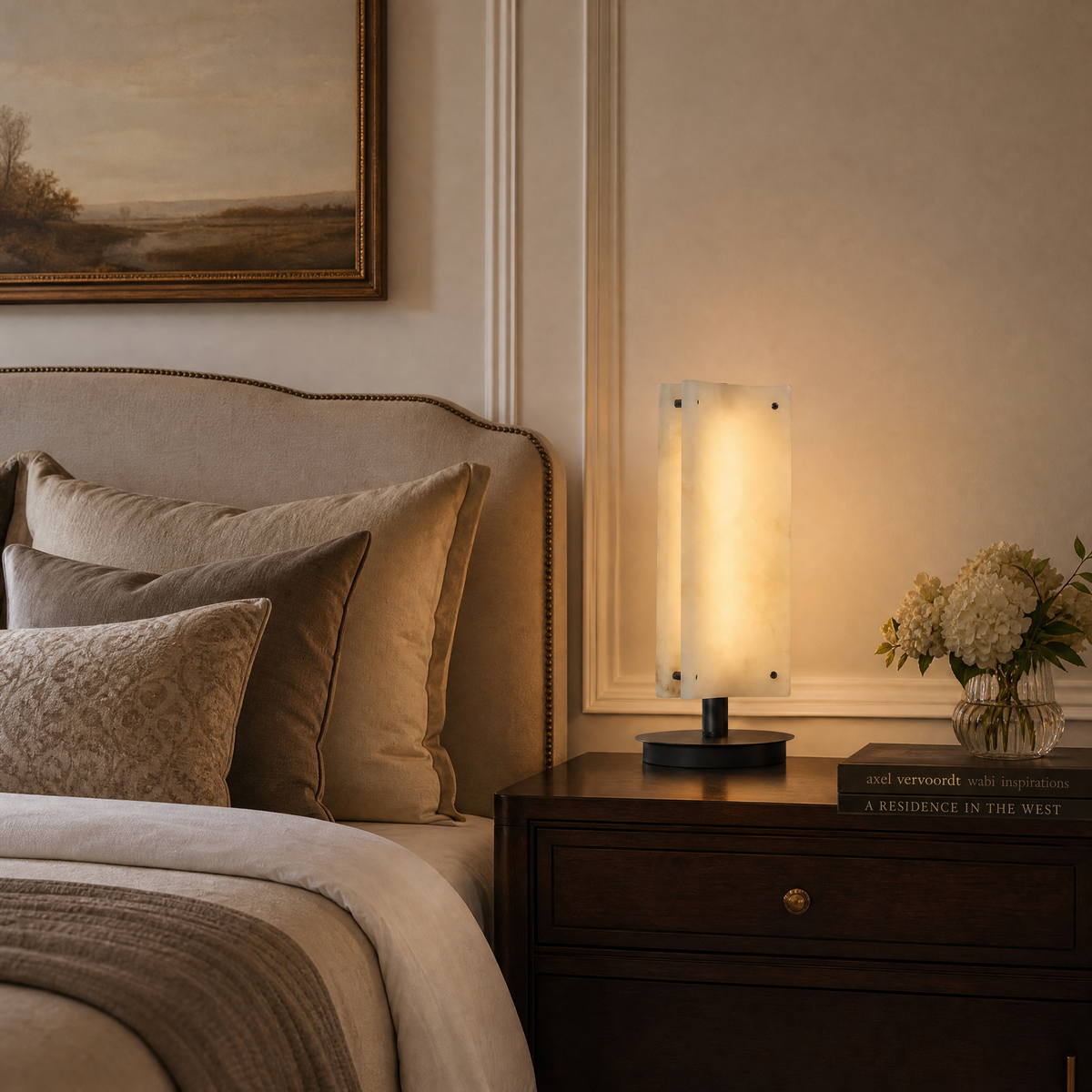 Yiosi Cloud Brocade Mini Natural Stone Table Lamp