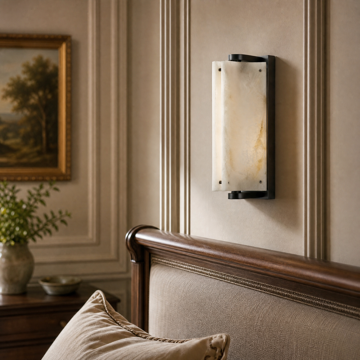 Yiosi Cloud Brocade Mini Natural Stone Wall Sconce