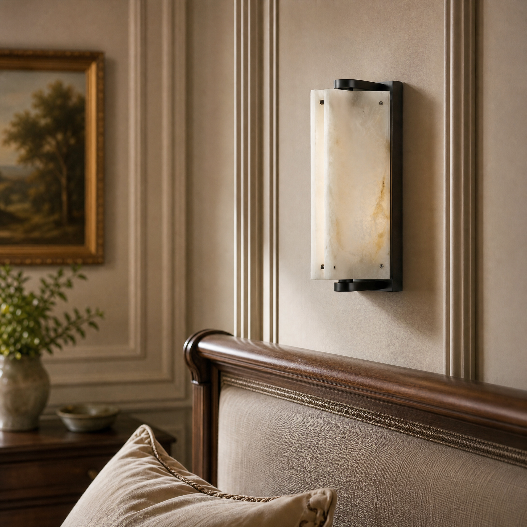 Yiosi Cloud Brocade Mini Natural Stone Wall Sconce