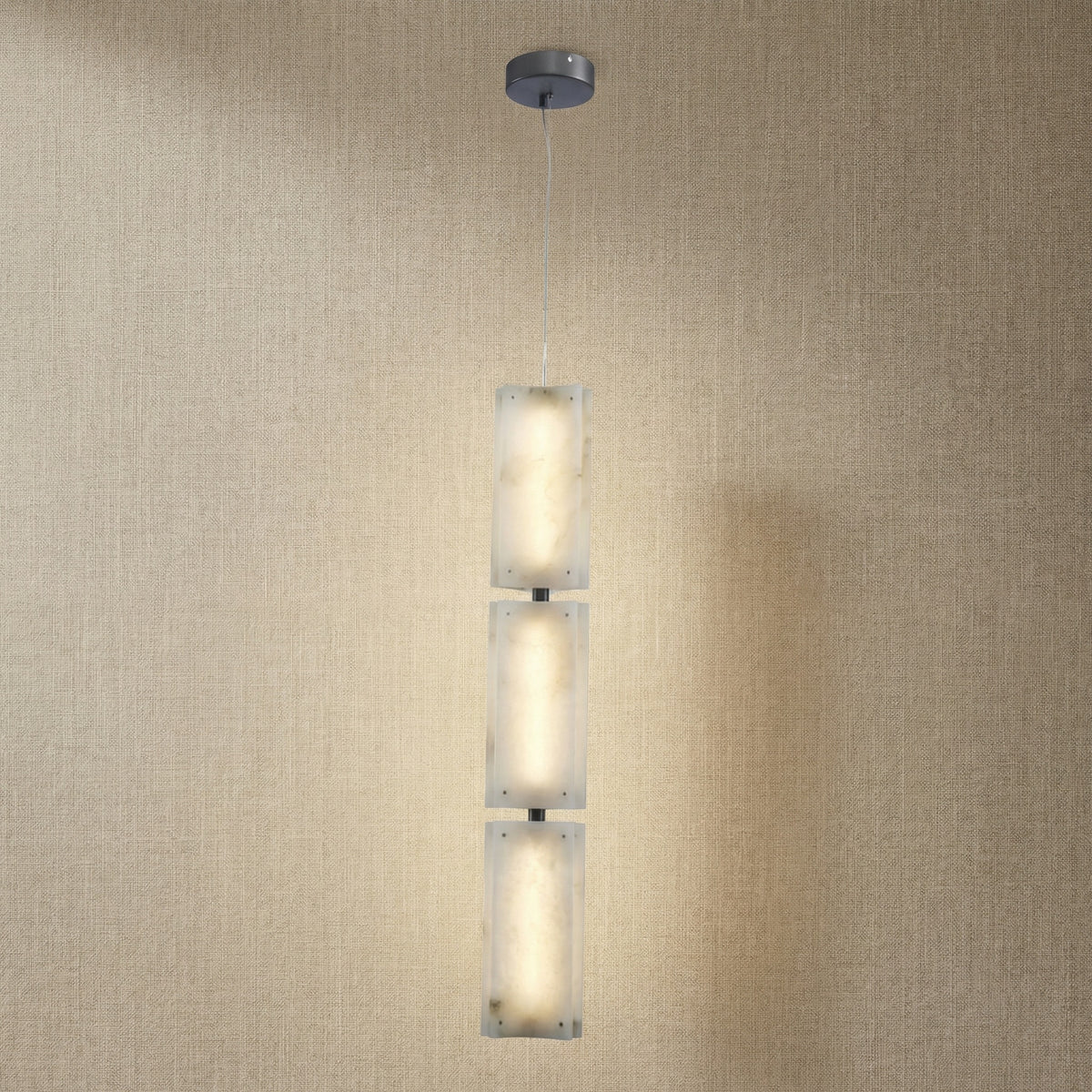 Yiosi Yunjin Triple Natural Stone Pendant Light - 6" (Dia 150mm)