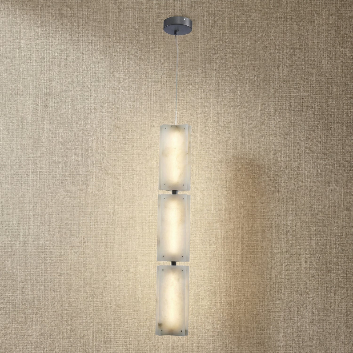 Yiosi Yunjin Triple Natural Stone Pendant Light - 6" (Dia 150mm)
