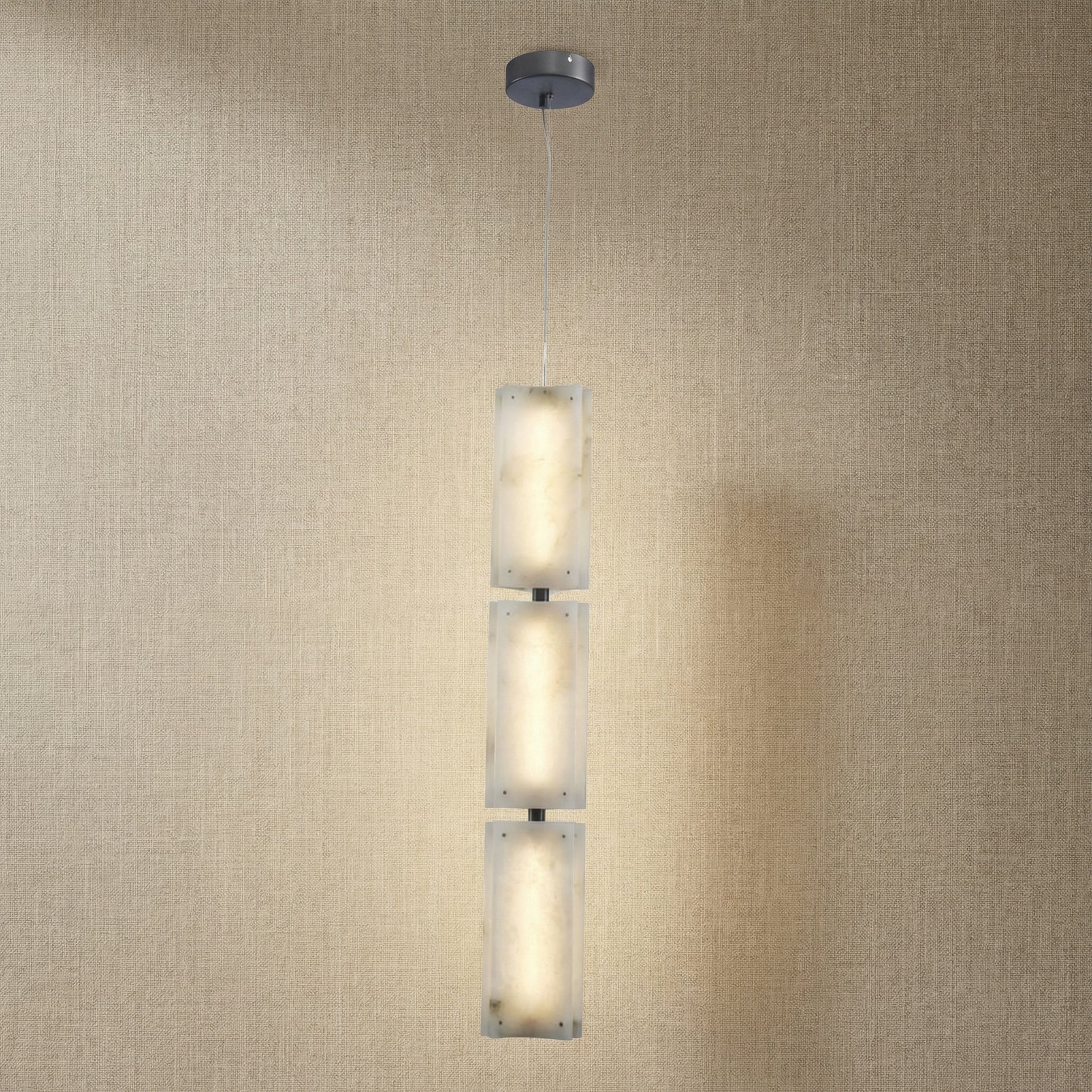 Yiosi Yunjin Triple Natural Stone Pendant Light - 6" (Dia 150mm)