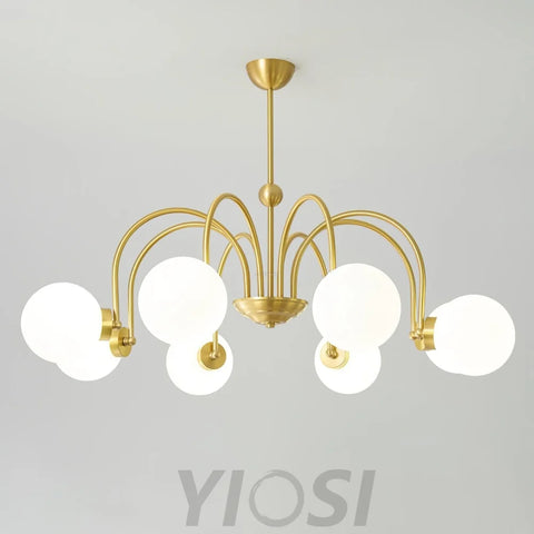Yisu Brass Chandelier with 3/6/8 heads - Bend, Marshmallow Chandelier-1-Yiosilamp
