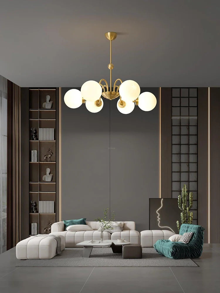 Yisu Brass Chandelier with 3/6/8 heads - Bend, Marshmallow Chandelier-1-Yiosilamp