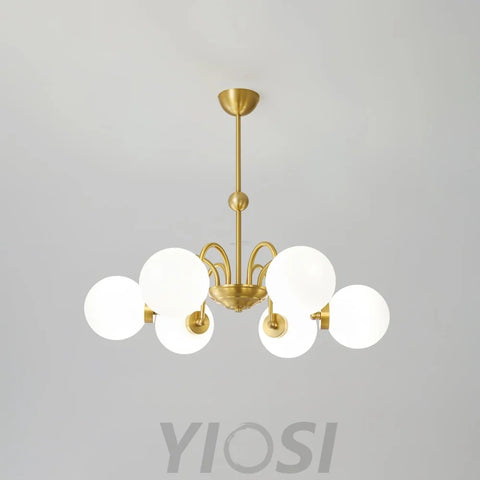 Yisu Brass Chandelier with 3/6/8 heads - Bend, Marshmallow Chandelier-1-Yiosilamp
