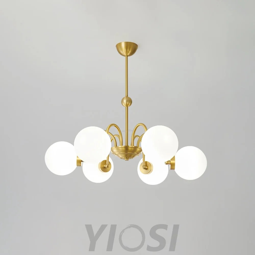 Yisu Brass Chandelier with 3/6/8 heads - Bend, Marshmallow Chandelier-1-Yiosilamp
