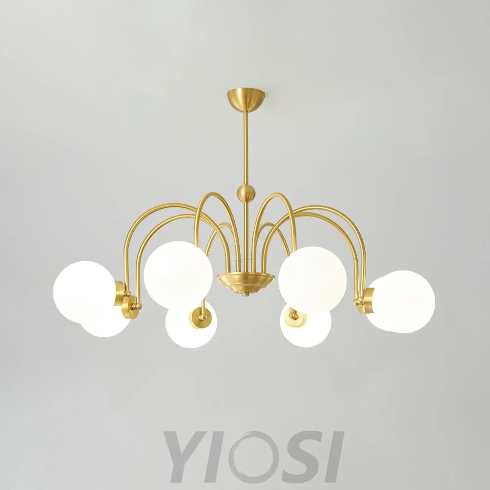 Yisu Brass Chandelier with 3/6/8 heads - Bend, Marshmallow Chandelier-1-Yiosilamp
