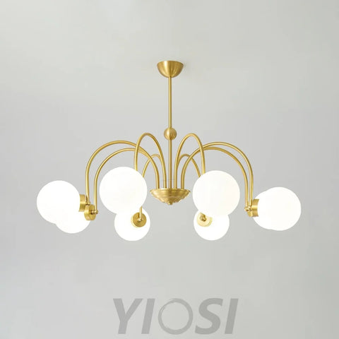 Yisu Brass Chandelier with 3/6/8 heads - Bend, Marshmallow Chandelier-1-Yiosilamp