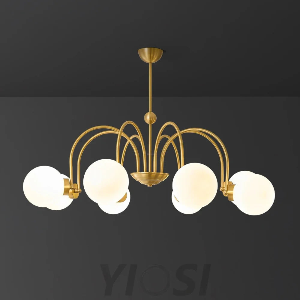 Yisu Brass Chandelier with 3/6/8 heads - Bend, Marshmallow Chandelier-1-Yiosilamp