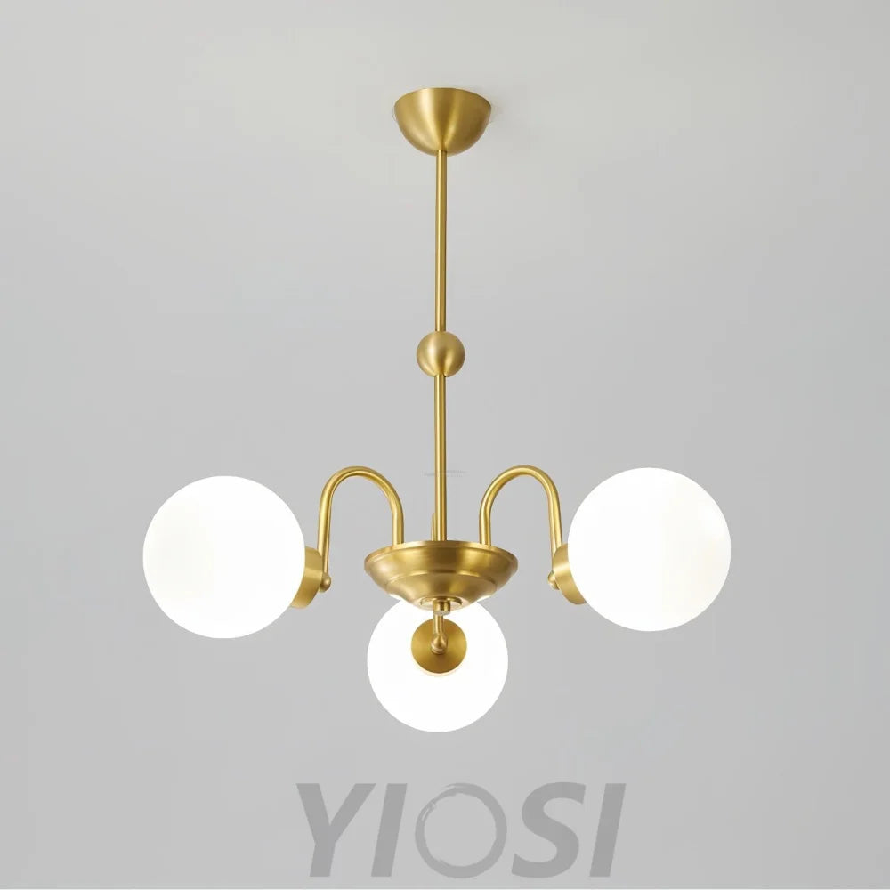 Yisu Brass Chandelier with 3/6/8 heads - Bend, Marshmallow Chandelier-1-Yiosilamp