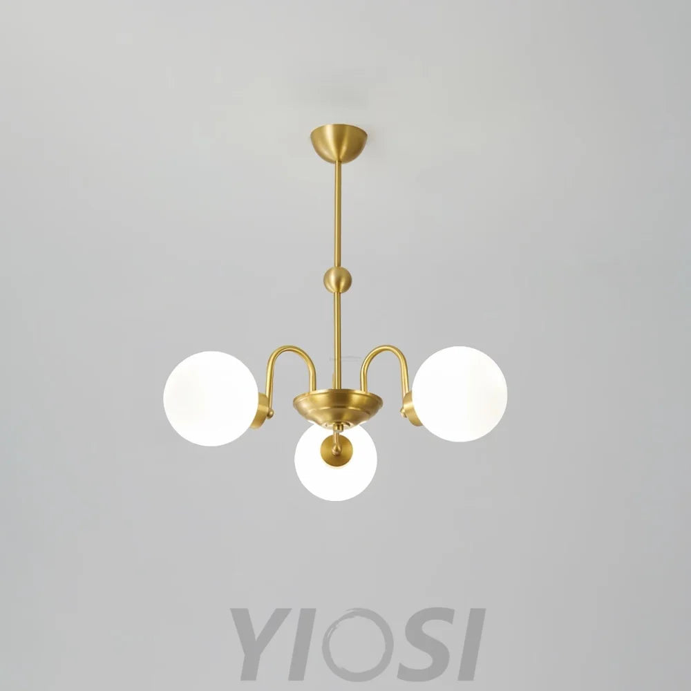 Yisu Brass Chandelier with 3/6/8 heads - Bend, Marshmallow Chandelier-1-Yiosilamp