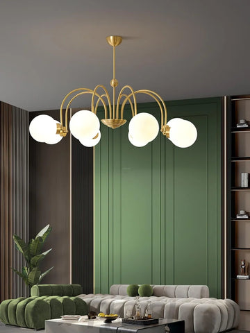 Yisu Brass Chandelier with 3/6/8 heads - Bend, Marshmallow Chandelier-1-Yiosilamp