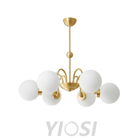 Yisu Brass Chandelier with 3/6/8 heads - Bend, Marshmallow Chandelier-1-Yiosilamp