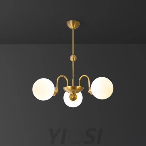Yisu Brass Chandelier with 3/6/8 heads - Bend, Marshmallow Chandelier-1-Yiosilamp