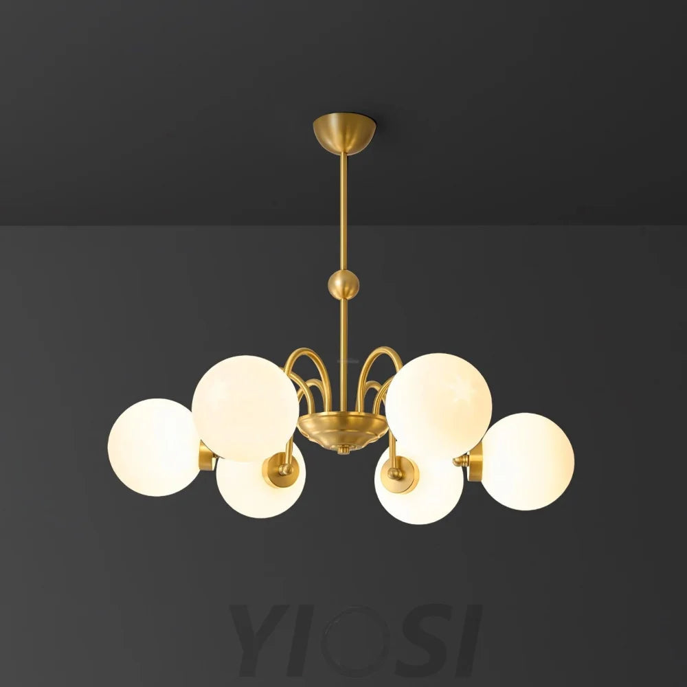 Yisu Brass Chandelier with 3/6/8 heads - Bend, Marshmallow Chandelier-1-Yiosilamp
