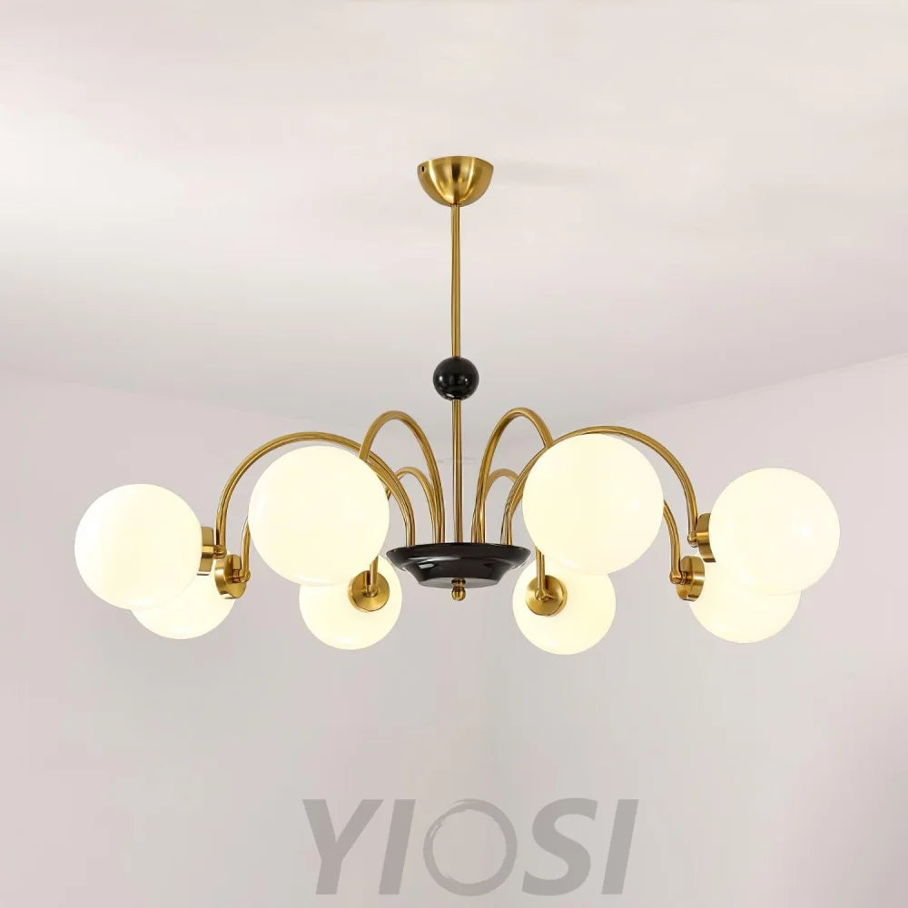 Yisu Glass Globe Chandelier with 3/4/5/6/8 heads - Bend, Marshmallow Chandelier, Optimized-1-Yiosilamp