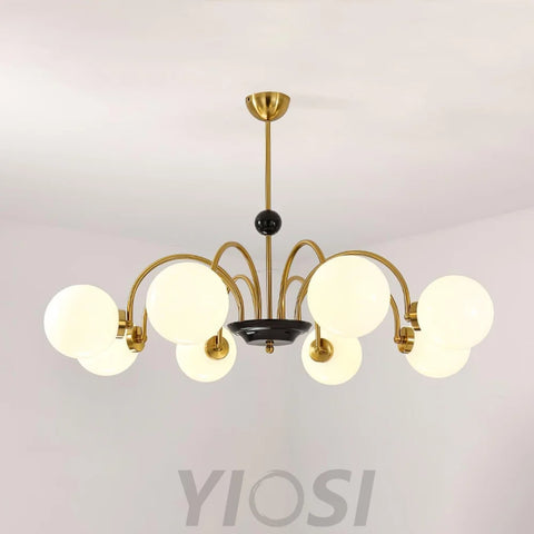Yisu Glass Globe Chandelier with 3/4/5/6/8 heads - Bend, Marshmallow Chandelier, Optimized-1-Yiosilamp