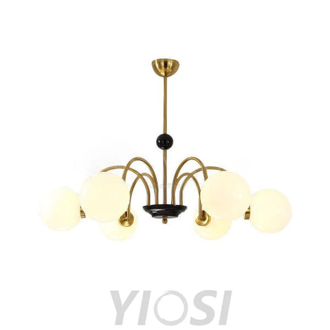 Yisu Glass Globe Chandelier with 3/4/5/6/8 heads - Yiosilamp