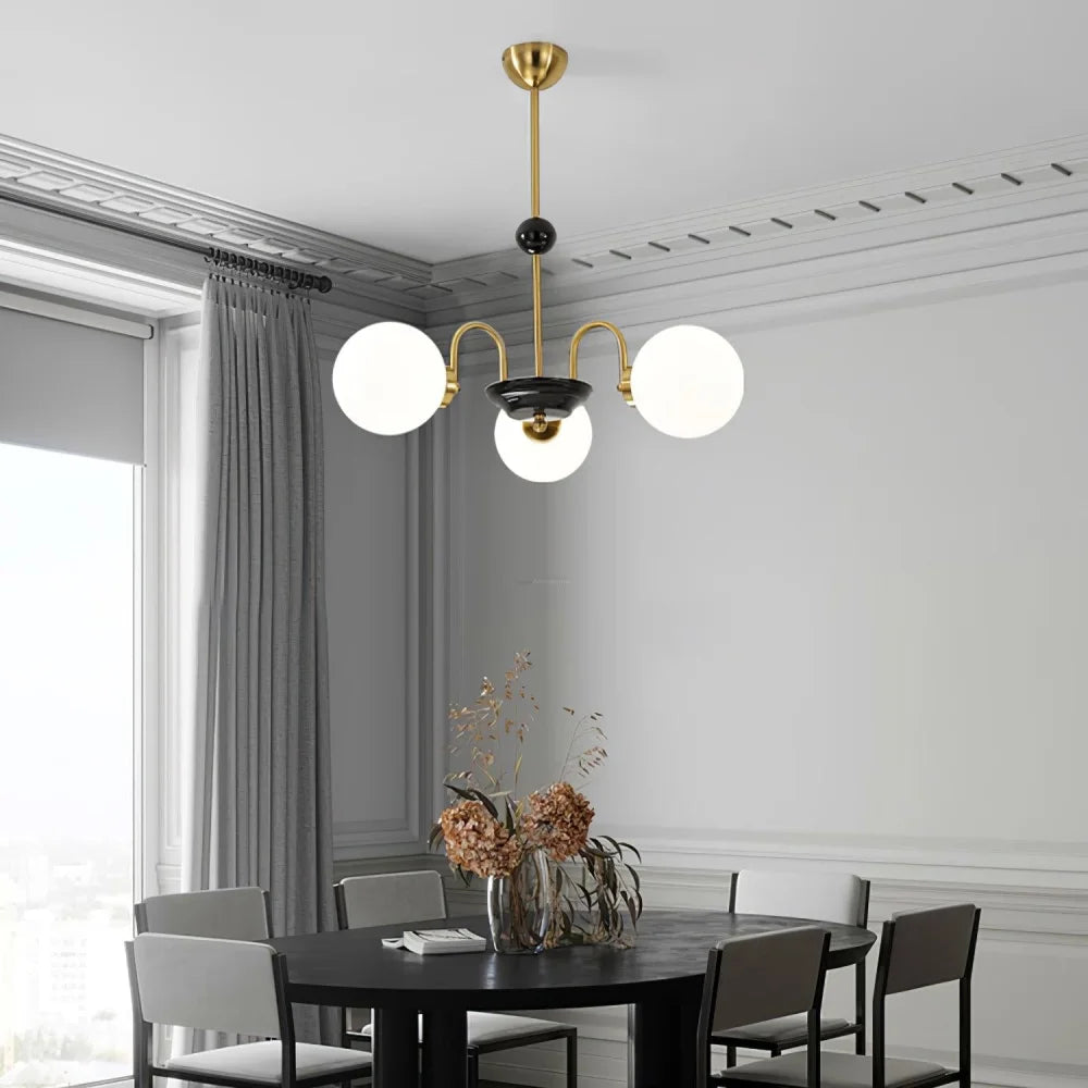 Yisu Glass Globe Chandelier with 3/4/5/6/8 heads - Bend, Marshmallow Chandelier, Optimized-1-Yiosilamp