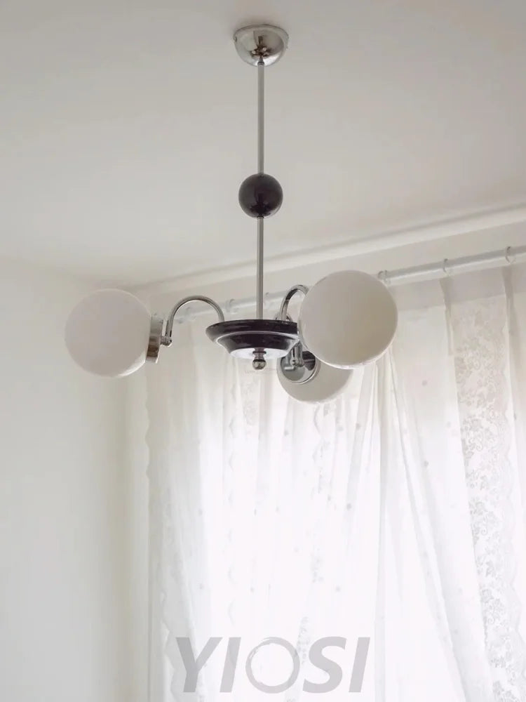 Yisu Glass Globe Chandelier with 3/4/5/6/8 heads - Bend, Marshmallow Chandelier, Optimized-1-Yiosilamp