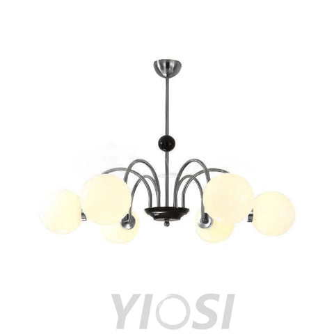 Yisu Glass Globe Chandelier with 3/4/5/6/8 heads - Bend, Marshmallow Chandelier, Optimized-1-Yiosilamp