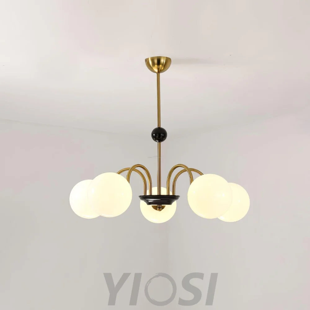 Yisu Glass Globe Chandelier with 3/4/5/6/8 heads - Bend, Marshmallow Chandelier, Optimized-1-Yiosilamp