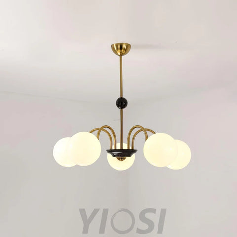 Yisu Glass Globe Chandelier with 3/4/5/6/8 heads - Bend, Marshmallow Chandelier, Optimized-1-Yiosilamp