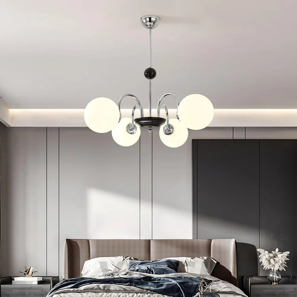 Yisu Glass Globe Chandelier with 3/4/5/6/8 heads - Bend, Marshmallow Chandelier, Optimized-1-Yiosilamp