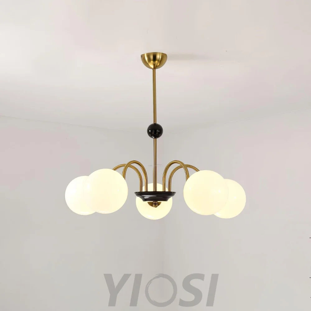 Yisu Glass Globe Chandelier with 3/4/5/6/8 heads - Bend, Marshmallow Chandelier, Optimized-1-Yiosilamp