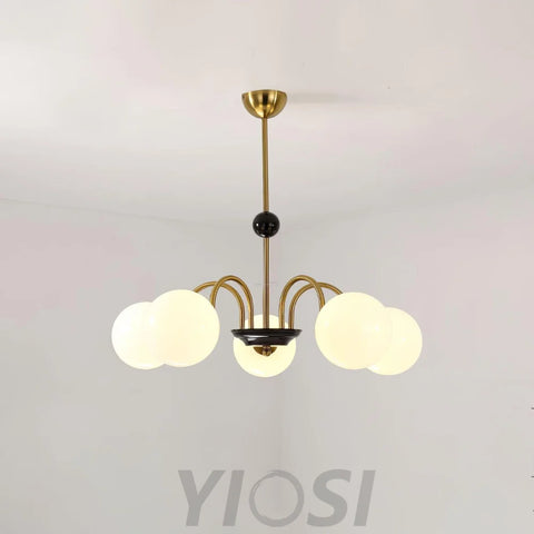 Yisu Glass Globe Chandelier with 3/4/5/6/8 heads - Bend, Marshmallow Chandelier, Optimized-1-Yiosilamp