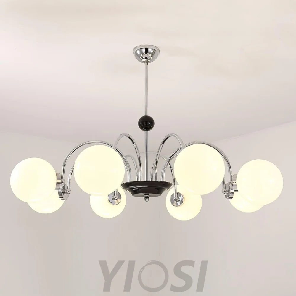 Yisu Glass Globe Chandelier with 3/4/5/6/8 heads - Bend, Marshmallow Chandelier, Optimized-1-Yiosilamp