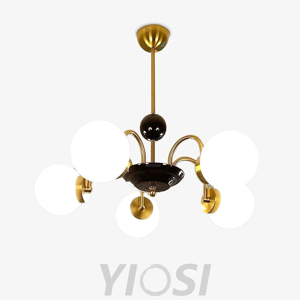 Yisu Glass Globe Chandelier with 3/4/5/6/8 heads - Bend, Marshmallow Chandelier, Optimized-1-Yiosilamp
