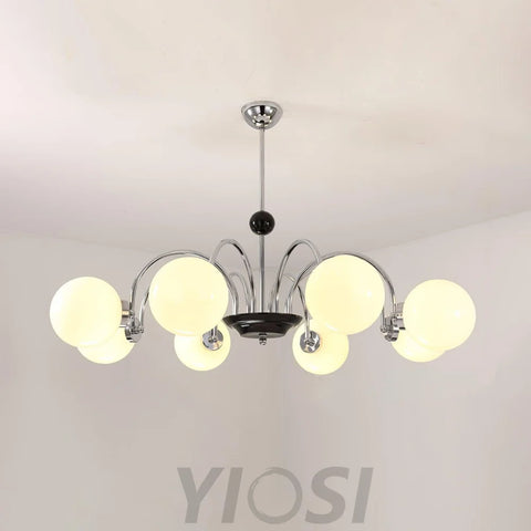 Yisu Glass Globe Chandelier with 3/4/5/6/8 heads - Bend, Marshmallow Chandelier, Optimized-1-Yiosilamp