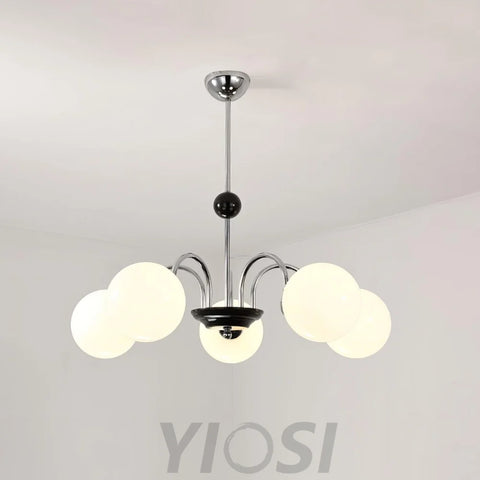 Yisu Glass Globe Chandelier with 3/4/5/6/8 heads - Bend, Marshmallow Chandelier, Optimized-1-Yiosilamp