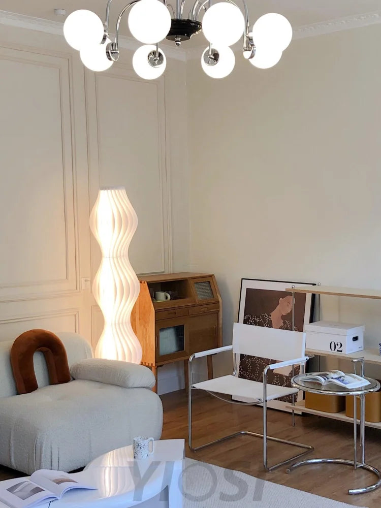 Yisu Glass Globe Chandelier with 3/4/5/6/8 heads - Bend, Marshmallow Chandelier, Optimized-1-Yiosilamp