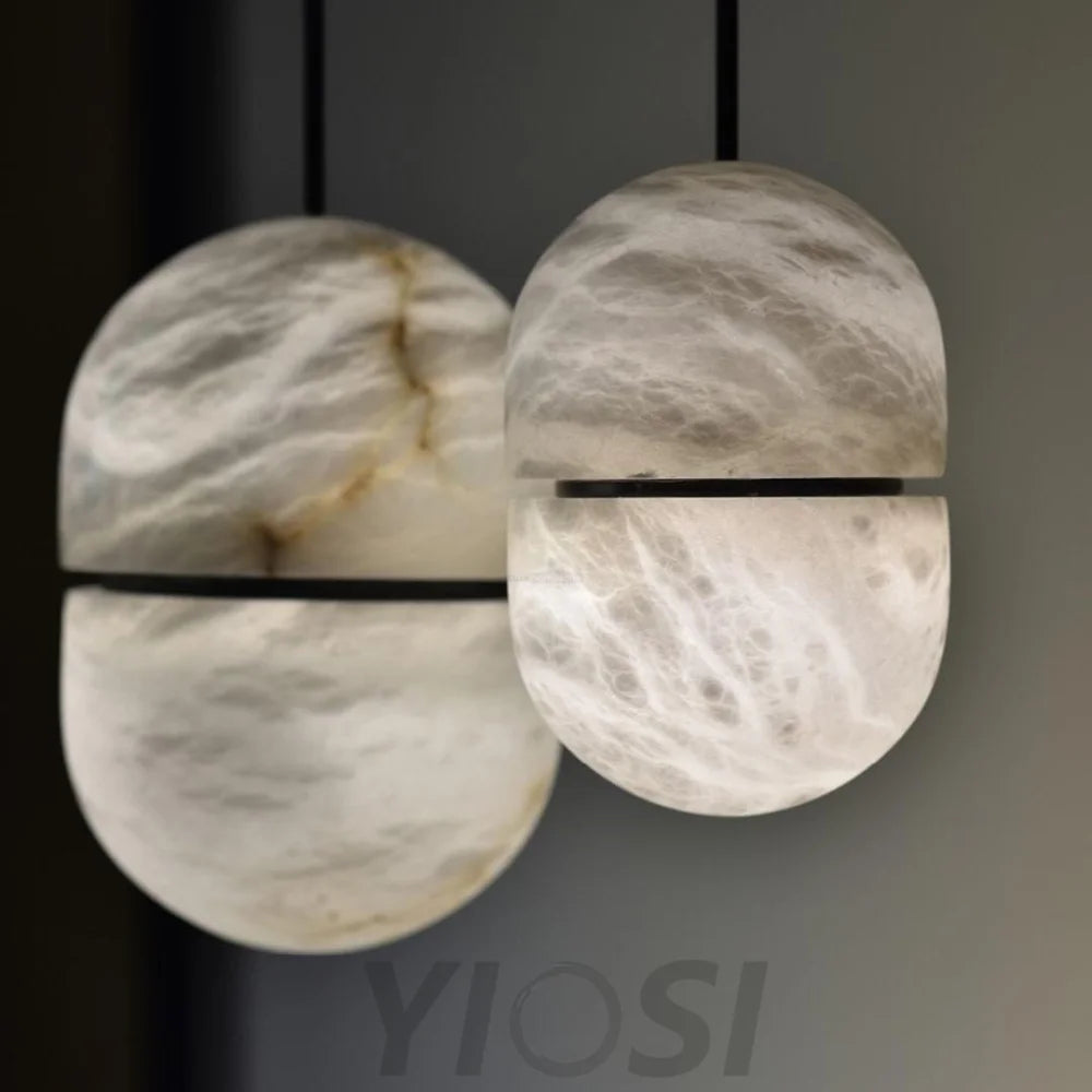 YUM Alabaster Pendant Light - Yiosilamp