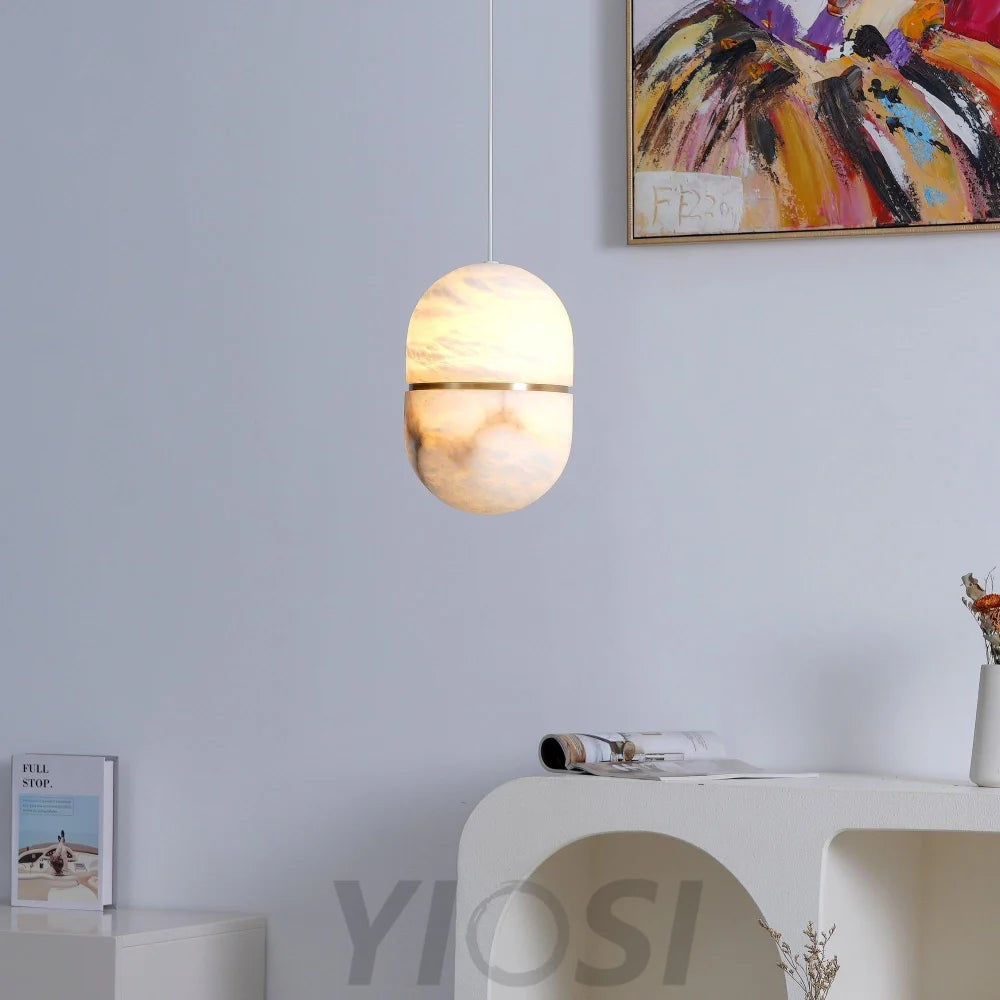 YUM Alabaster Pendant Light - Yiosilamp